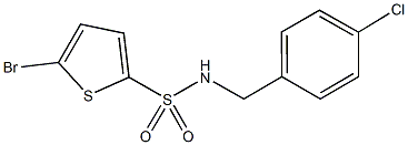 5-bromo-N-(4-chlorobenzyl)-2-thiophenesulfonamide Struktur