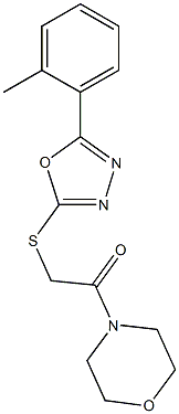 5-(2-methylphenyl)-1,3,4-oxadiazol-2-yl2-(4-morpholinyl)-2-oxoethylsulfide Struktur