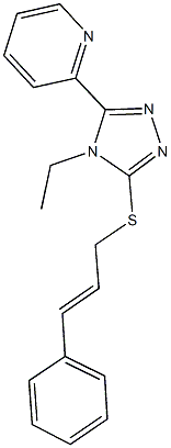 cinnamyl 4-ethyl-5-(2-pyridinyl)-4H-1,2,4-triazol-3-yl sulfide Struktur