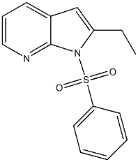 2-ethyl-1-(phenylsulfonyl)-1H-pyrrolo[2,3-b]pyridine Struktur