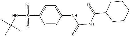 N-(tert-butyl)-4-({[(cyclohexylcarbonyl)amino]carbothioyl}amino)benzenesulfonamide Struktur