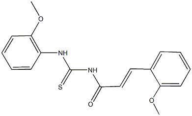 N-(2-methoxyphenyl)-N'-[3-(2-methoxyphenyl)acryloyl]thiourea Struktur