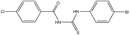 N-(4-bromophenyl)-N'-(4-chlorobenzoyl)thiourea Struktur