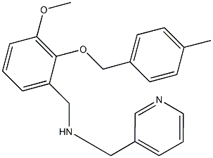 N-{3-methoxy-2-[(4-methylbenzyl)oxy]benzyl}-N-(3-pyridinylmethyl)amine Struktur