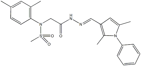 N-(2,4-dimethylphenyl)-N-(2-{2-[(2,5-dimethyl-1-phenyl-1H-pyrrol-3-yl)methylene]hydrazino}-2-oxoethyl)methanesulfonamide Struktur