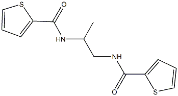 N-{1-methyl-2-[(2-thienylcarbonyl)amino]ethyl}-2-thiophenecarboxamide Struktur