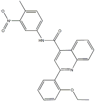 2-(2-ethoxyphenyl)-N-{3-nitro-4-methylphenyl}-4-quinolinecarboxamide Struktur