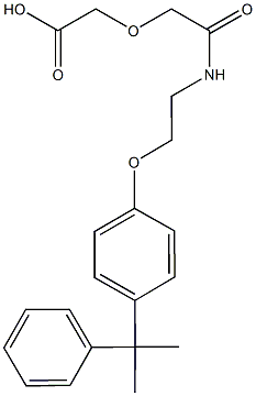 [2-({2-[4-(1-methyl-1-phenylethyl)phenoxy]ethyl}amino)-2-oxoethoxy]acetic acid Struktur