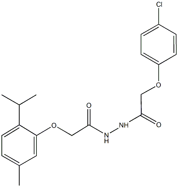 N'-[(4-chlorophenoxy)acetyl]-2-(2-isopropyl-5-methylphenoxy)acetohydrazide Struktur