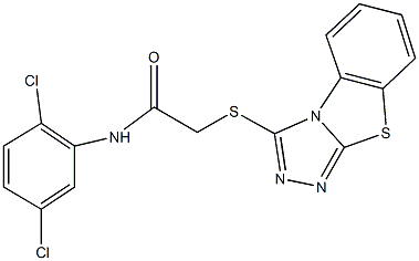 N-(2,5-dichlorophenyl)-2-([1,2,4]triazolo[3,4-b][1,3]benzothiazol-3-ylsulfanyl)acetamide Struktur