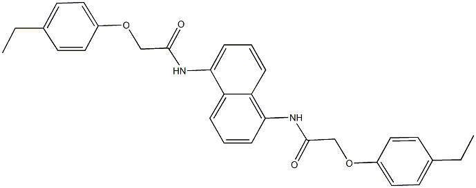 2-(4-ethylphenoxy)-N-(5-{[(4-ethylphenoxy)acetyl]amino}-1-naphthyl)acetamide Struktur