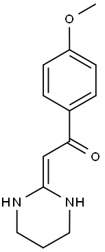 1-(4-methoxyphenyl)-2-tetrahydro-2(1H)-pyrimidinylideneethanone Struktur