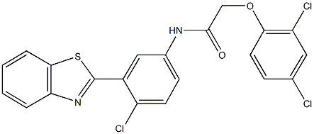 N-[3-(1,3-benzothiazol-2-yl)-4-chlorophenyl]-2-(2,4-dichlorophenoxy)acetamide Struktur