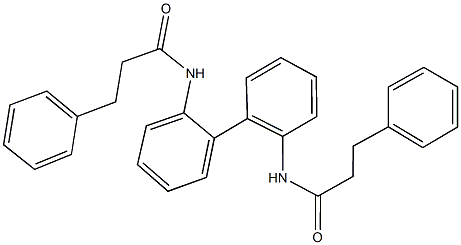 3-phenyl-N-{2'-[(3-phenylpropanoyl)amino][1,1'-biphenyl]-2-yl}propanamide Struktur