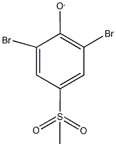 2,6-dibromo-4-(methylsulfonyl)benzenolate Struktur