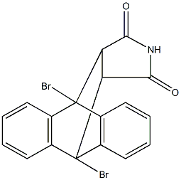 1,8-dibromo-17-azapentacyclo[6.6.5.0~2,7~.0~9,14~.0~15,19~]nonadeca-2,4,6,9,11,13-hexaene-16,18-dione Struktur