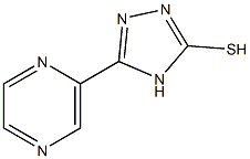 5-(2-pyrazinyl)-4H-1,2,4-triazole-3-thiol Struktur