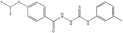 2-[4-(difluoromethoxy)benzoyl]-N-(3-methylphenyl)hydrazinecarbothioamide Struktur