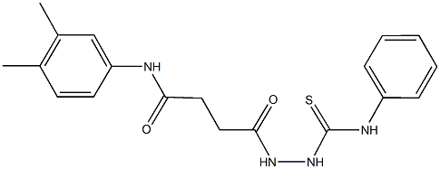 4-[2-(anilinocarbothioyl)hydrazino]-N-(3,4-dimethylphenyl)-4-oxobutanamide Struktur