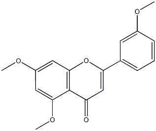 5,7-dimethoxy-2-(3-methoxyphenyl)-4H-chromen-4-one Struktur