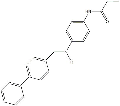 N-{4-[([1,1'-biphenyl]-4-ylmethyl)amino]phenyl}propanamide Struktur