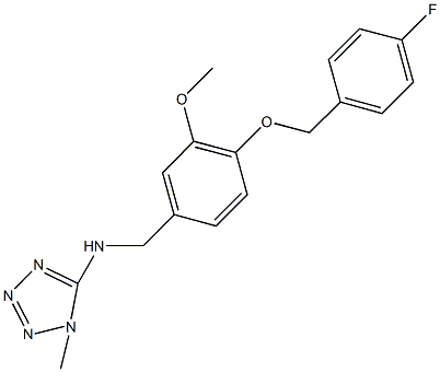 N-{4-[(4-fluorobenzyl)oxy]-3-methoxybenzyl}-N-(1-methyl-1H-tetraazol-5-yl)amine Struktur