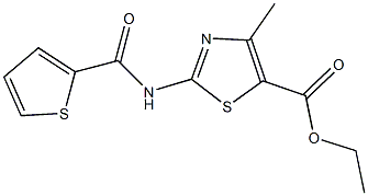 ethyl 4-methyl-2-[(2-thienylcarbonyl)amino]-1,3-thiazole-5-carboxylate Struktur