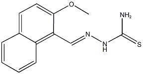 2-methoxy-1-naphthaldehyde thiosemicarbazone Struktur