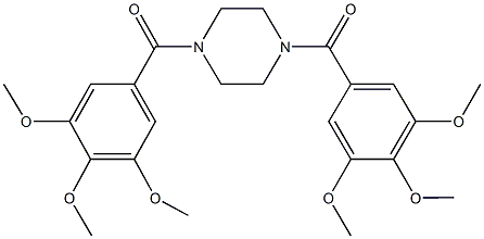 1,4-bis(3,4,5-trimethoxybenzoyl)piperazine Structure