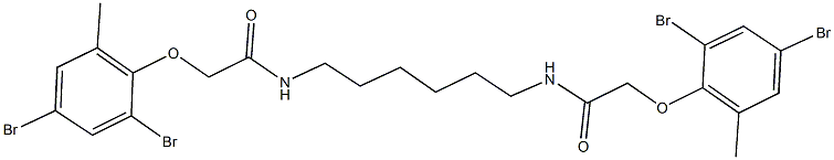 2-(2,4-dibromo-6-methylphenoxy)-N-(6-{[(2,4-dibromo-6-methylphenoxy)acetyl]amino}hexyl)acetamide Struktur