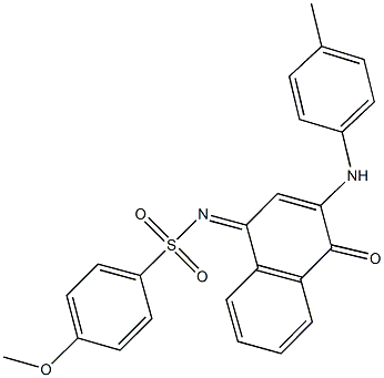 4-methoxy-N-(4-oxo-3-(4-toluidino)-1(4H)-naphthalenylidene)benzenesulfonamide Struktur