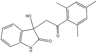 3-hydroxy-3-(2-mesityl-2-oxoethyl)-1,3-dihydro-2H-indol-2-one Struktur