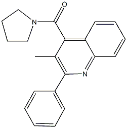 3-methyl-2-phenyl-4-(1-pyrrolidinylcarbonyl)quinoline Struktur