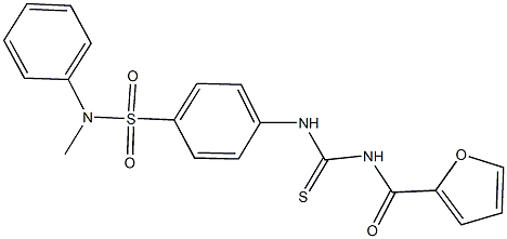 4-{[(2-furoylamino)carbothioyl]amino}-N-methyl-N-phenylbenzenesulfonamide Struktur