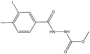 methyl 2-(3-iodo-4-methylbenzoyl)hydrazinecarboxylate Struktur