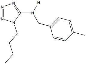 1-butyl-N-(4-methylbenzyl)-1H-tetraazol-5-amine Struktur