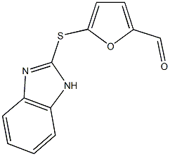 5-(1H-benzimidazol-2-ylsulfanyl)-2-furaldehyde Struktur