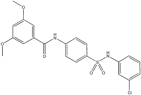 N-{4-[(3-chloroanilino)sulfonyl]phenyl}-3,5-dimethoxybenzamide Struktur