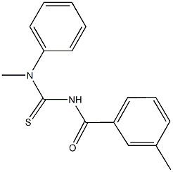 N-methyl-N'-(3-methylbenzoyl)-N-phenylthiourea Struktur