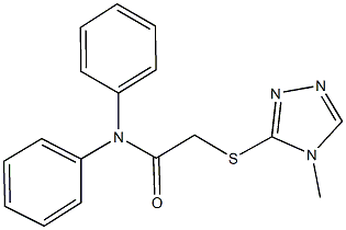 2-[(4-methyl-4H-1,2,4-triazol-3-yl)sulfanyl]-N,N-diphenylacetamide Struktur