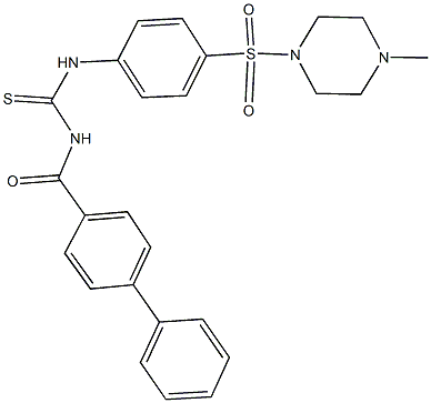 N-([1,1'-biphenyl]-4-ylcarbonyl)-N'-{4-[(4-methyl-1-piperazinyl)sulfonyl]phenyl}thiourea Struktur