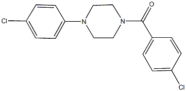 1-(4-chlorobenzoyl)-4-(4-chlorophenyl)piperazine Struktur