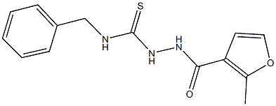 N-benzyl-2-(2-methyl-3-furoyl)hydrazinecarbothioamide Struktur