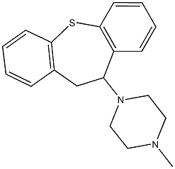 1-(10,11-dihydrodibenzo[b,f]thiepin-10-yl)-4-methylpiperazine Struktur