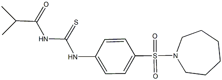 N-[4-(1-azepanylsulfonyl)phenyl]-N'-isobutyrylthiourea Struktur