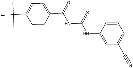 N-(4-tert-butylbenzoyl)-N'-(3-cyanophenyl)thiourea Struktur