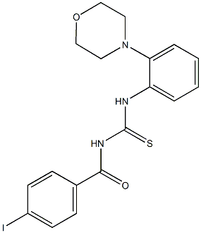 N-(4-iodobenzoyl)-N'-(2-morpholin-4-ylphenyl)thiourea Struktur