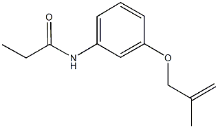 N-{3-[(2-methyl-2-propenyl)oxy]phenyl}propanamide Struktur