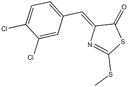 4-(3,4-dichlorobenzylidene)-2-(methylsulfanyl)-1,3-thiazol-5(4H)-one Struktur