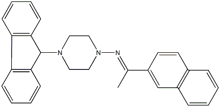 4-(9H-fluoren-9-yl)-N-[1-(2-naphthyl)ethylidene]-1-piperazinamine Struktur